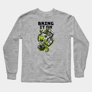 Space Battle Royale: Alien vs Astronaut - Bring It On Long Sleeve T-Shirt